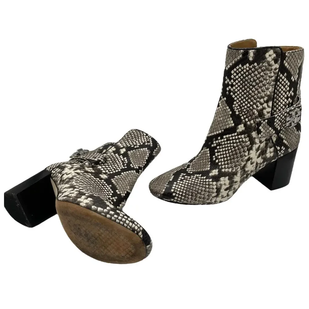 Tory Burch Kira Stamped Snake Print Leather Bootie - 8.5